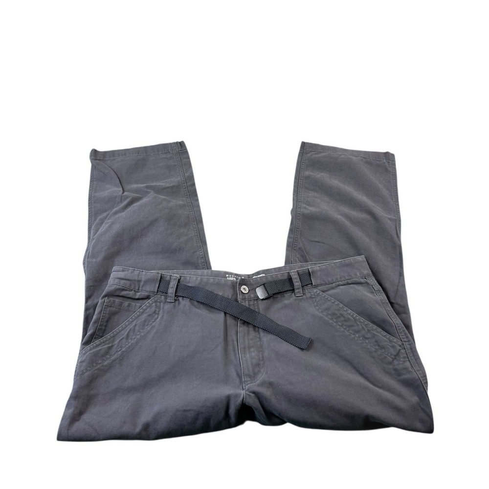 Mountain Hardwear Heavy Twill‎ Gray Belted Men's Hiking Pant Size 38x30